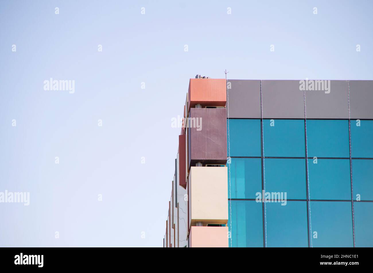 Linee astratte dell'architettura di sfondo. Dettagli dell'architettura moderna. Foto Stock