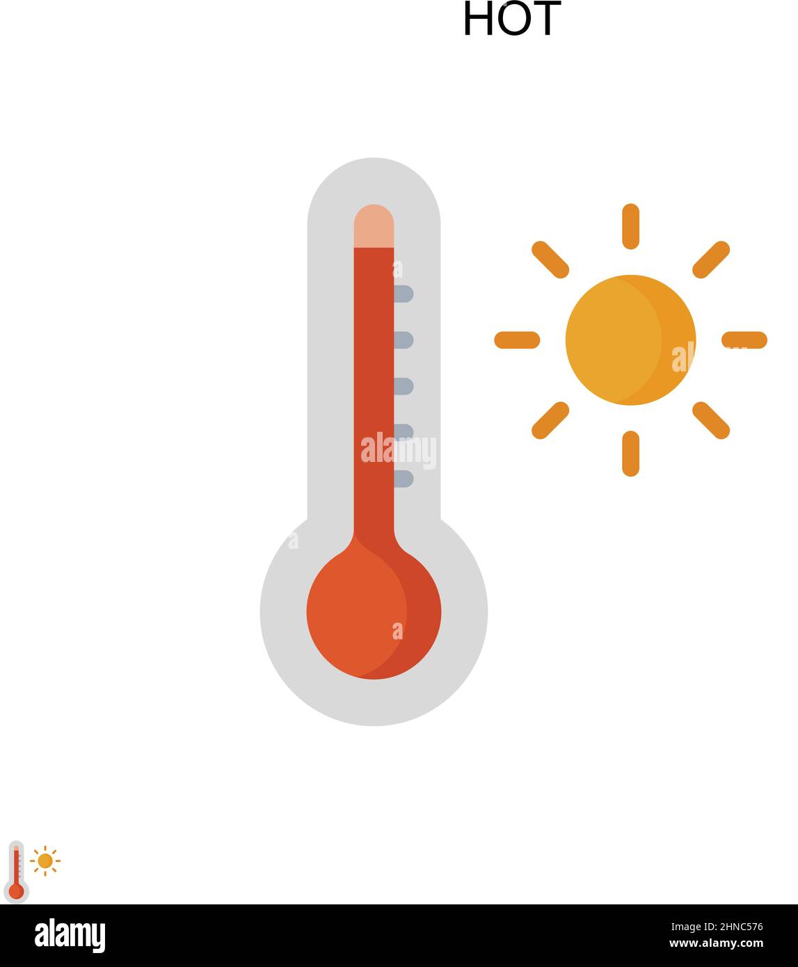 Icona vettoriale semplice a caldo. Modello di disegno del simbolo di illustrazione per l'elemento dell'interfaccia utente mobile Web. Illustrazione Vettoriale