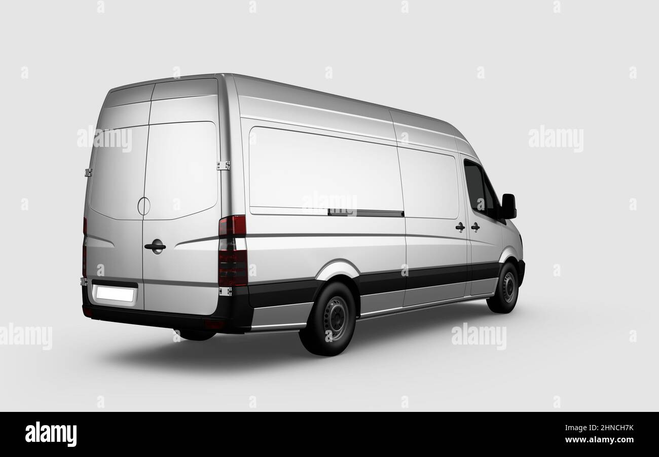 Panel Van Mockup 3D rendering Foto Stock