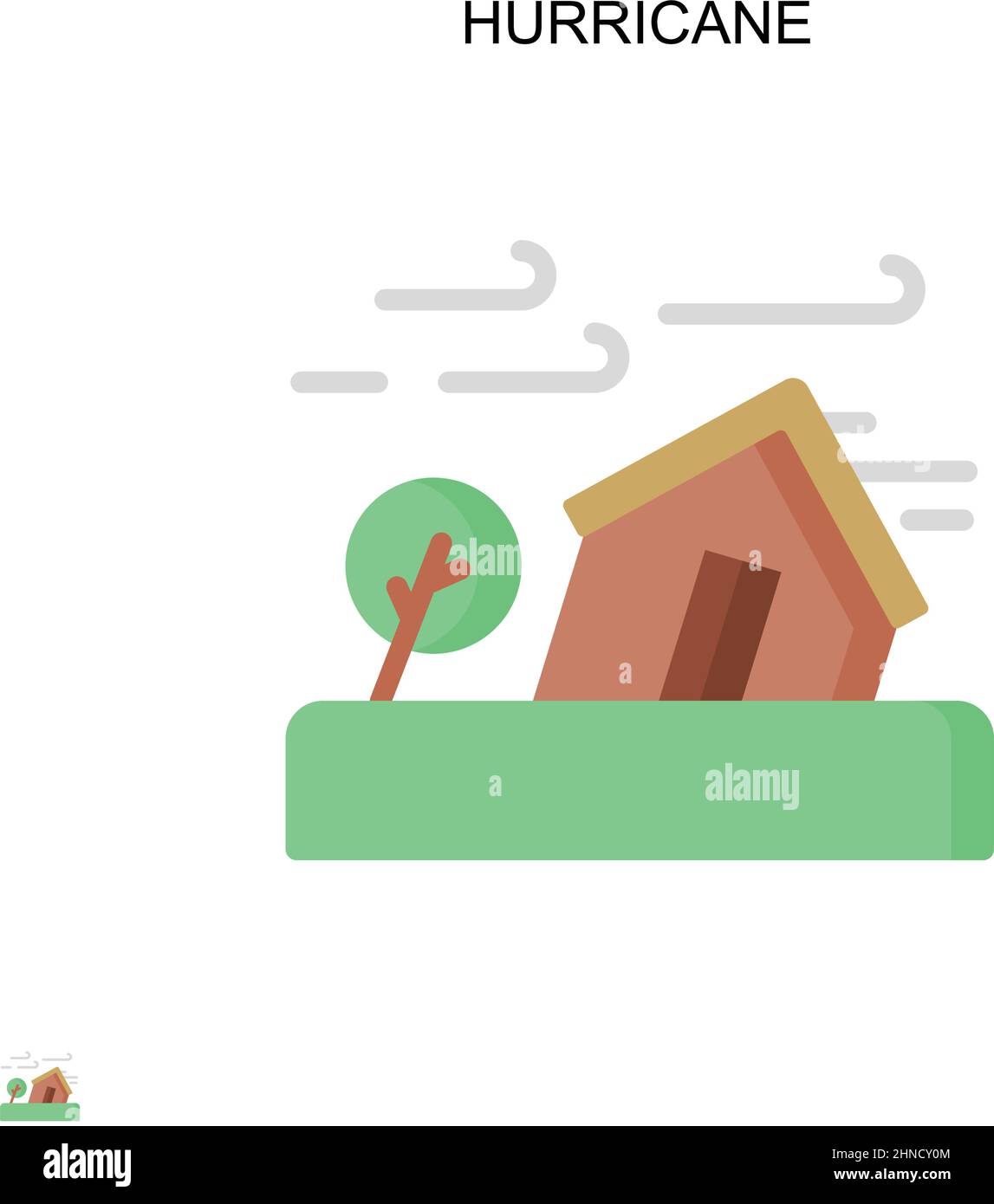 Icona vettoriale semplice uragano. Modello di disegno del simbolo di illustrazione per l'elemento dell'interfaccia utente mobile Web. Illustrazione Vettoriale