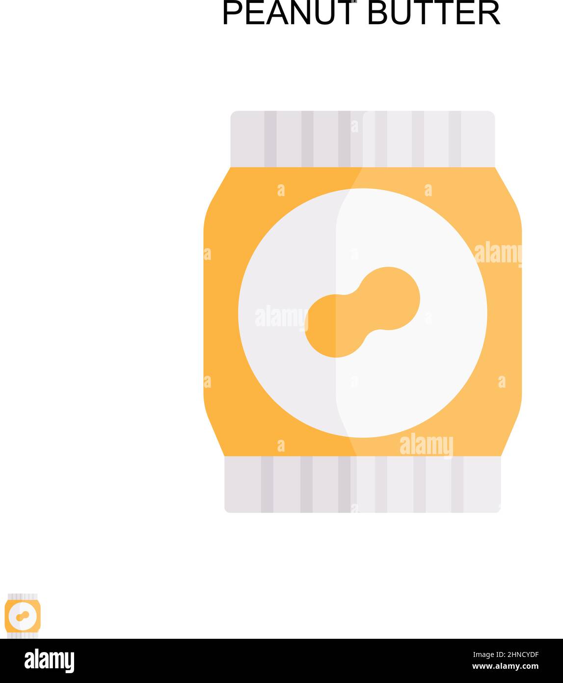Burro di arachidi semplice icona vettoriale. Modello di disegno del simbolo di illustrazione per l'elemento dell'interfaccia utente mobile Web. Illustrazione Vettoriale