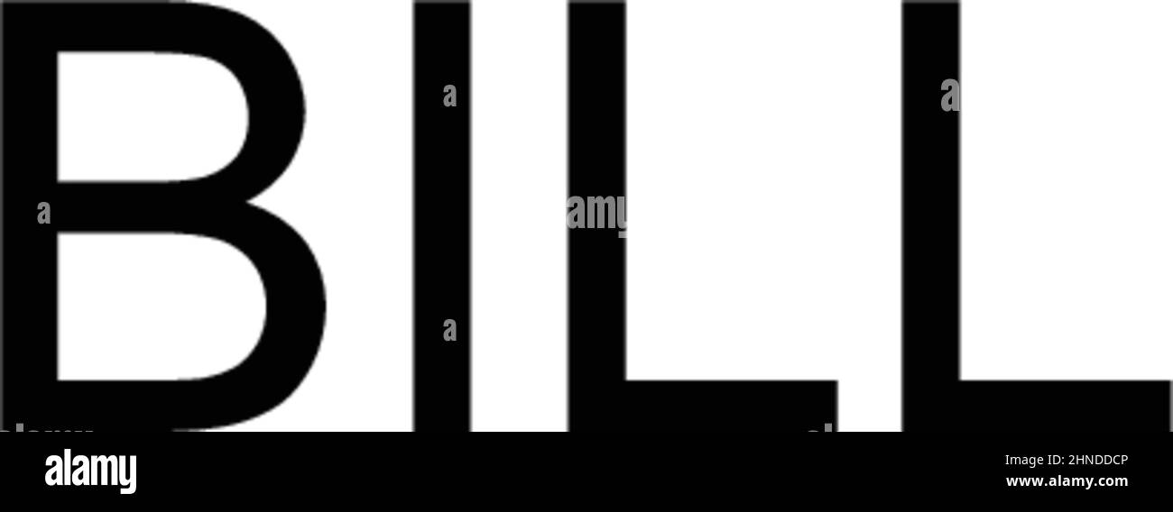 Icona del vettore Bill Simple. Modello di disegno del simbolo di illustrazione per l'elemento dell'interfaccia utente mobile Web. Illustrazione Vettoriale