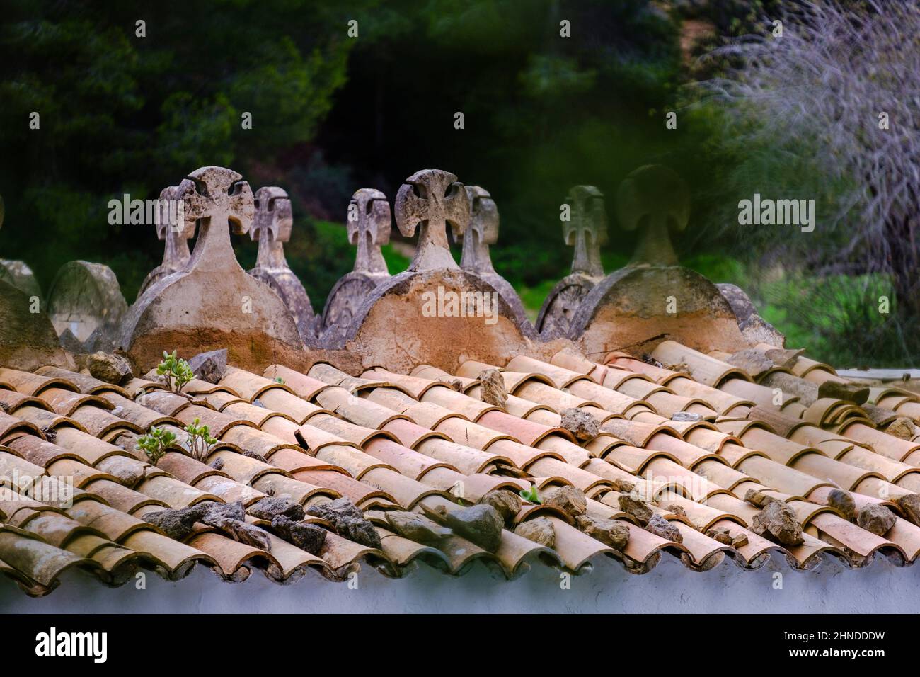 Cimitero comunale Andratx, Maiorca, Isole Baleari, Spagna Foto Stock