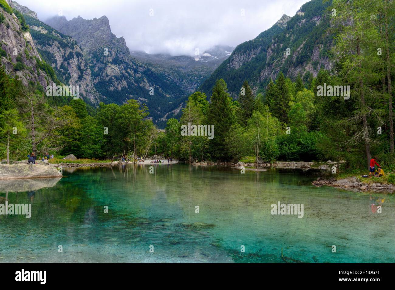 Italia, Lombardia, Valtellina, Val di Mello, lago bidet della Contessa Foto Stock