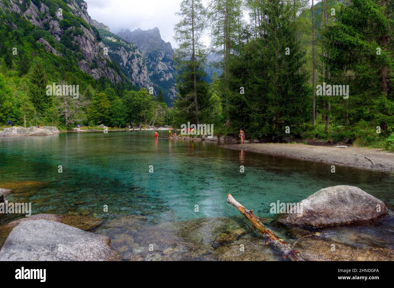 Italia, Lombardia, Valtellina, Val di Mello, lago bidet della Contessa Foto Stock