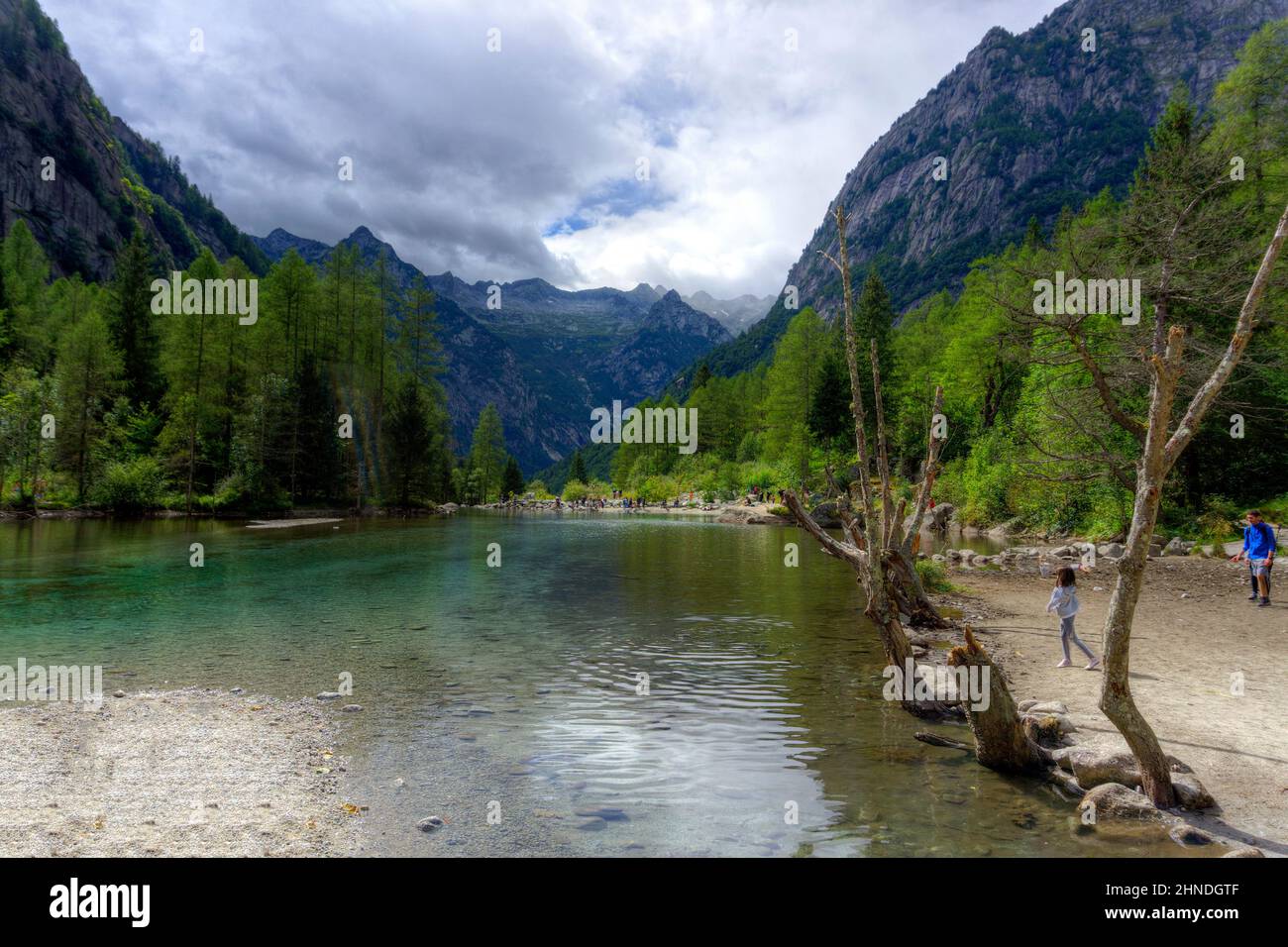Italia, Lombardia, Valtellina, Val di Mello, lago bidet della Contessa Foto Stock