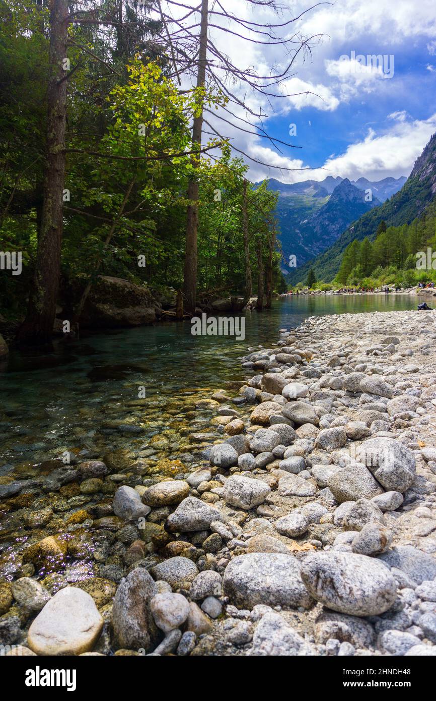 Italia, Lombardia, Valtellina, Val di Mello, lago bidet della Contessa Foto Stock