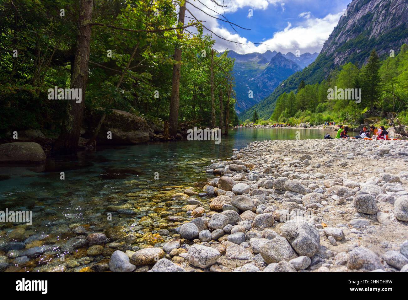 Italia, Lombardia, Valtellina, Val di Mello, lago bidet della Contessa Foto Stock