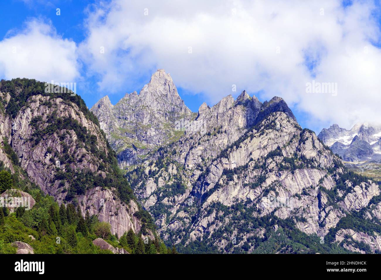 Italia, Lombardia, Valtellina, Val Masino Foto Stock