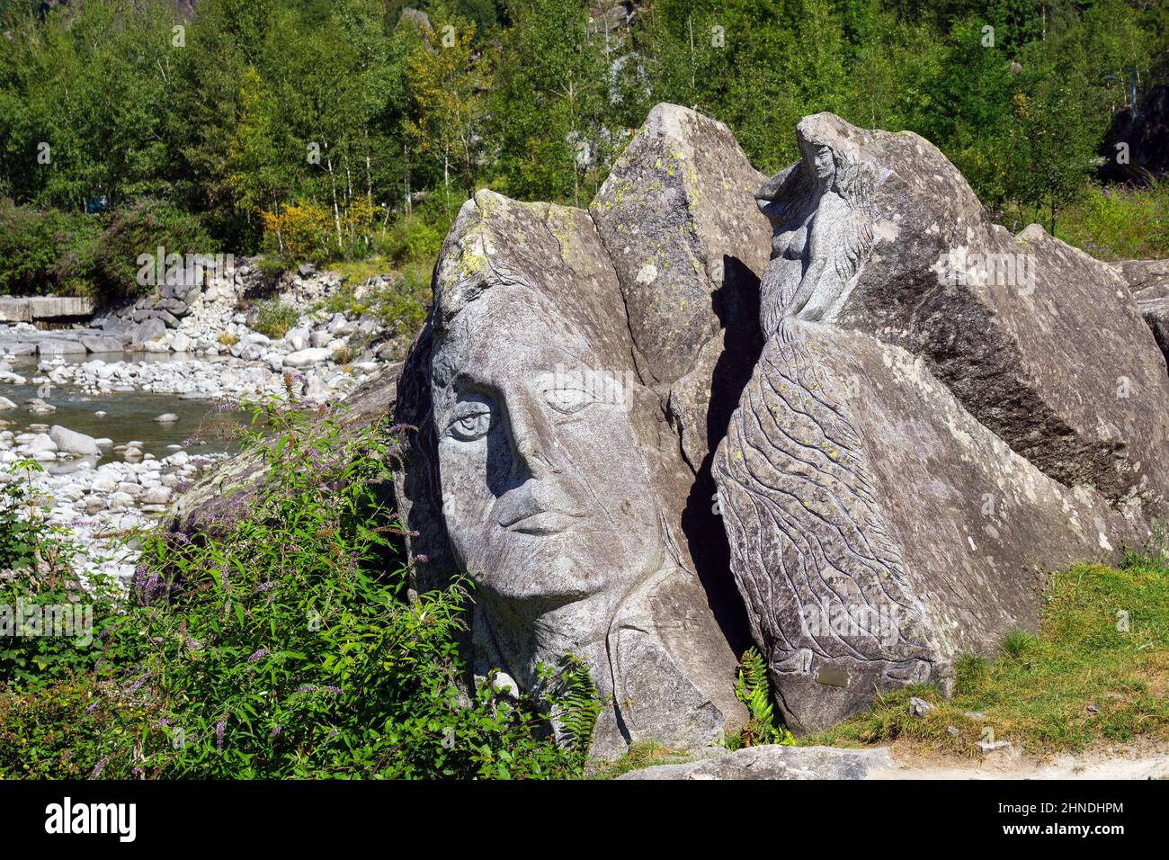 Italia, Lombardia, Valtellina, Val Masino Foto Stock