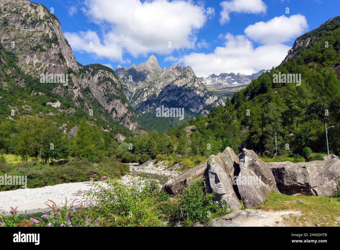 Italia, Lombardia, Valtellina, Val Masino Foto Stock