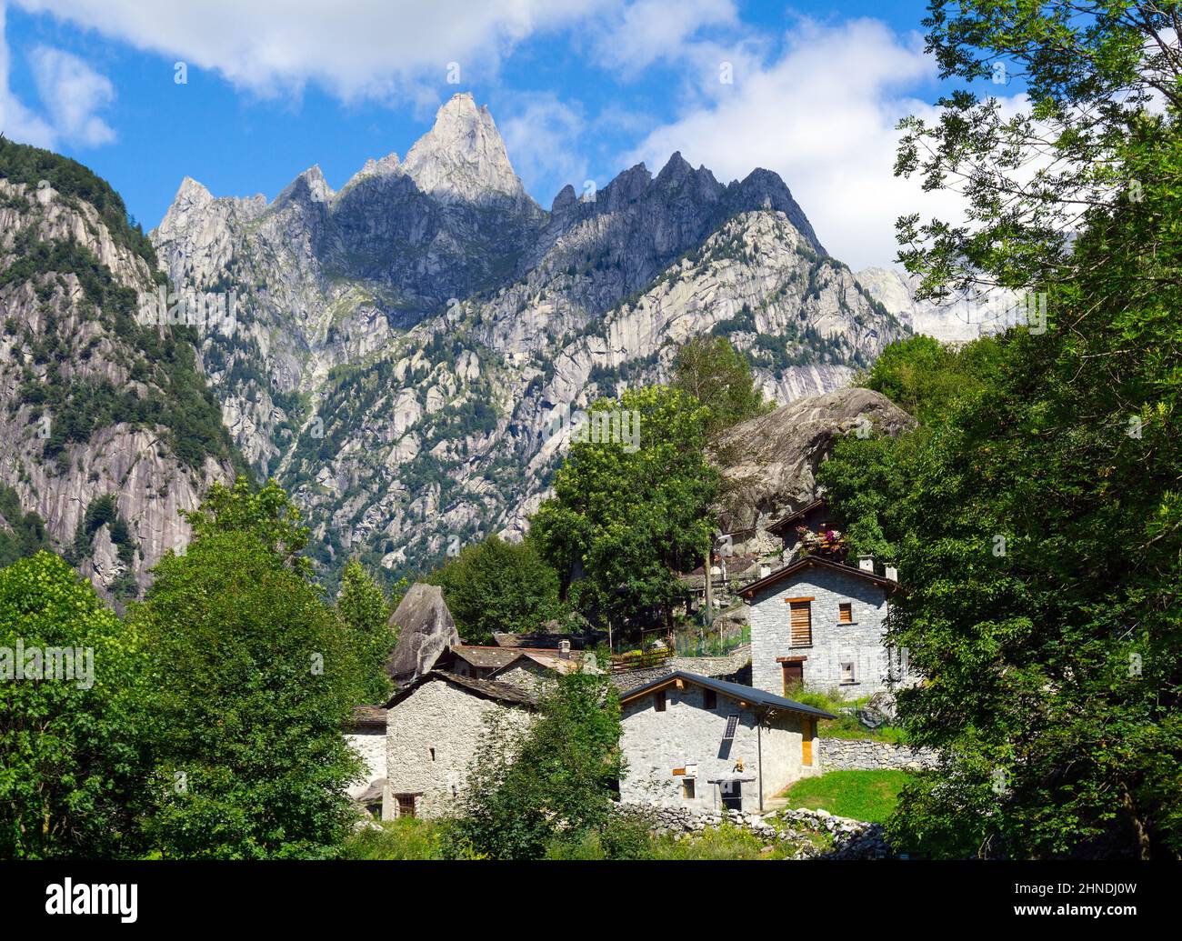 Italia, Lombardia, Valtellina, Val Masino, Visido di dentro Foto Stock