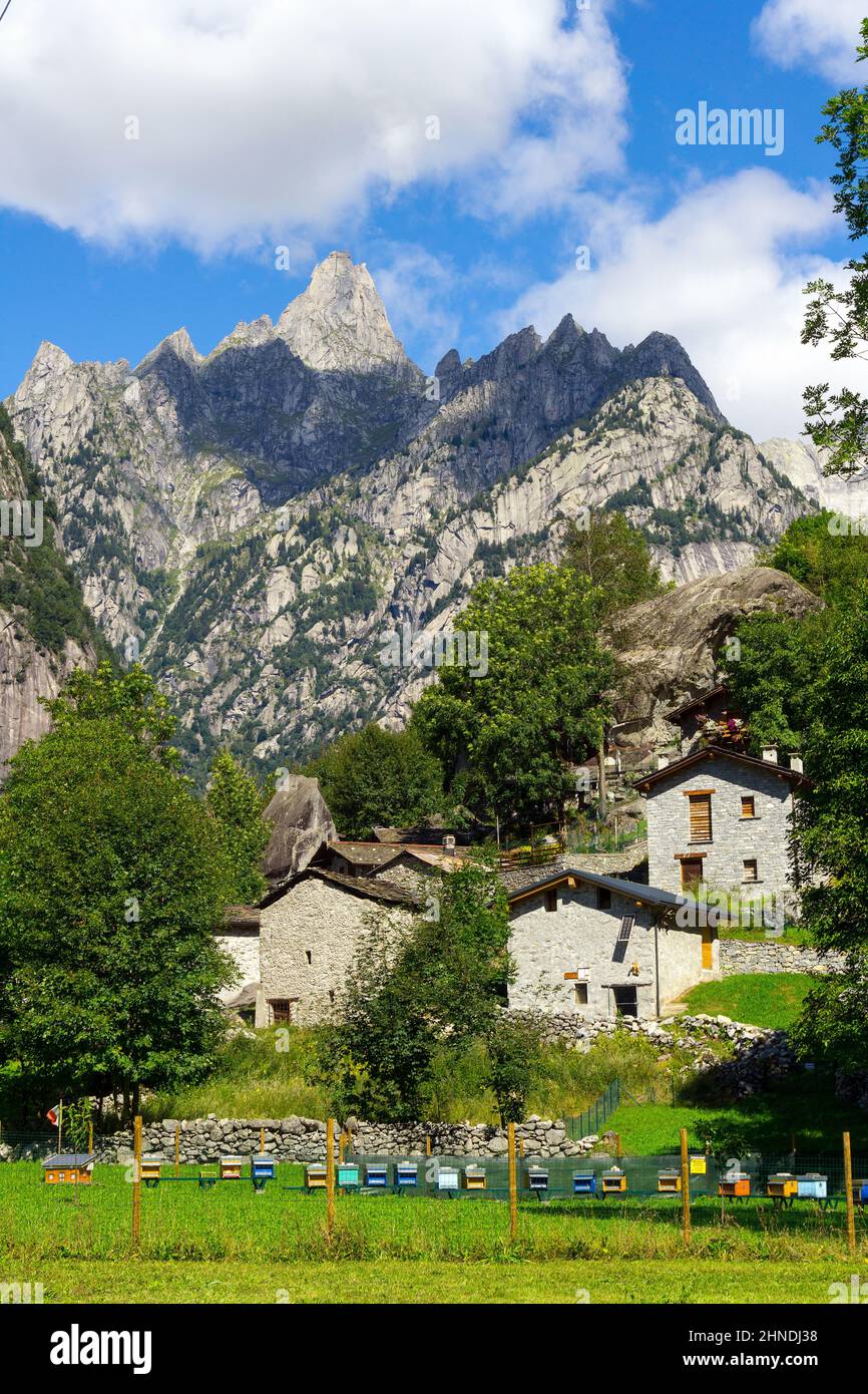 Italia, Lombardia, Valtellina, Val Masino, Visido di dentro Foto Stock