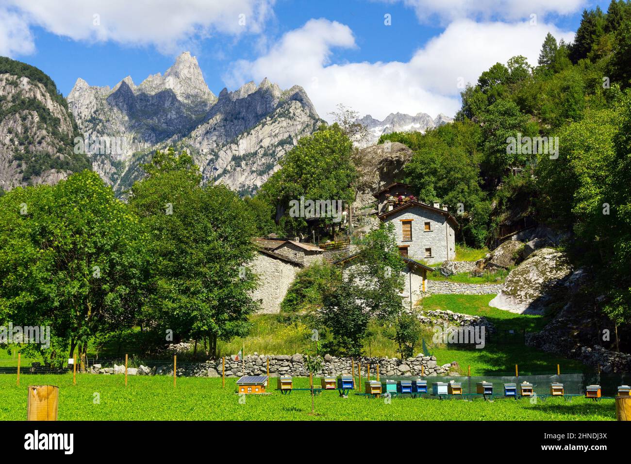 Italia, Lombardia, Valtellina, Val Masino, Visido di dentro Foto Stock