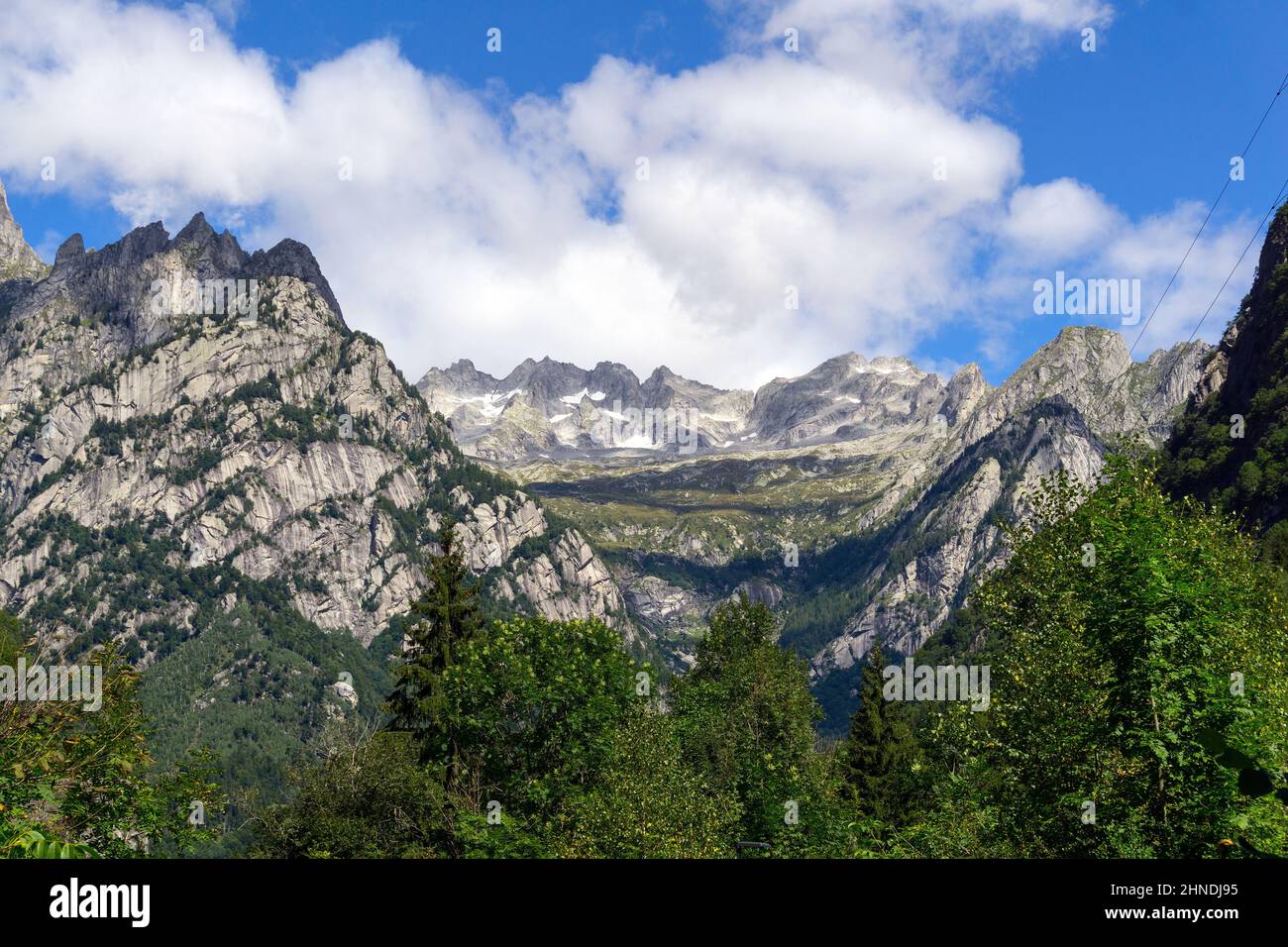 Italia, Lombardia, Valtellina, Val Masino Foto Stock