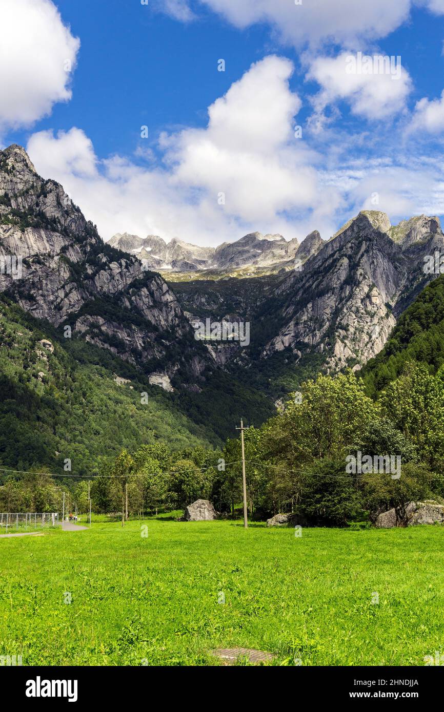 Italia, Lombardia, Valtellina, Val Masino Foto Stock