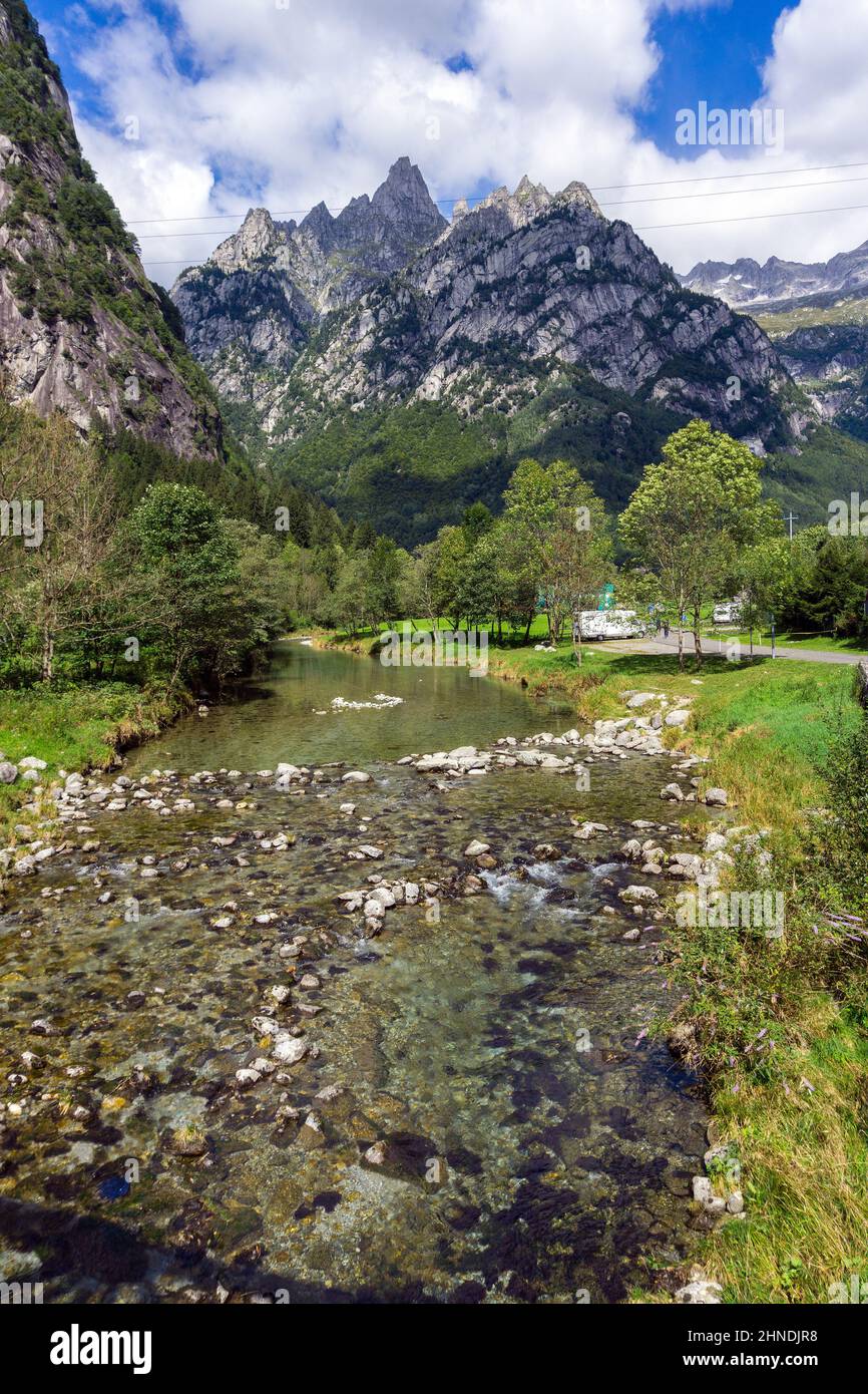 Italia, Lombardia, Valtellina, Val Masino Foto Stock