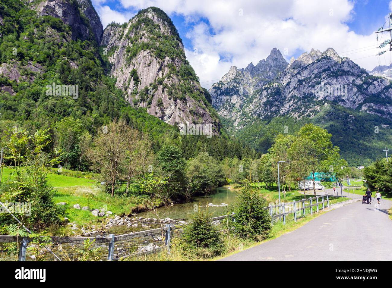 Italia, Lombardia, Valtellina, Val Masino Foto Stock
