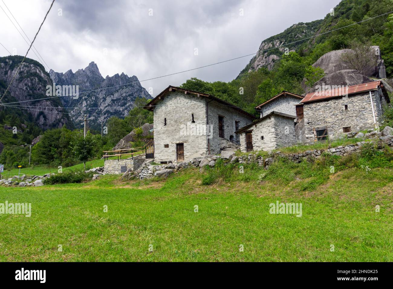 Italia, Lombardia, Valtellina, Val Masino, Visido di dentro Foto Stock