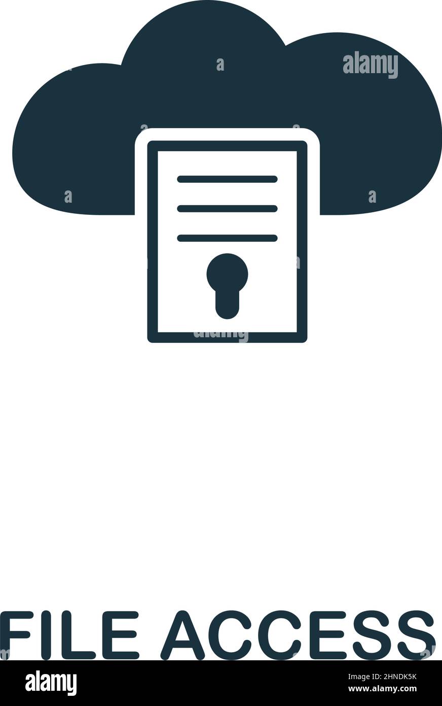 Icona accesso file. Design di stile premium dalla collezione di icone web hosting. Icona pixel Perfect file Access per web design, applicazioni, software, utilizzo della stampa Illustrazione Vettoriale