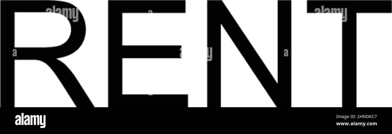 Icona Rent Simple Vector. Modello di disegno del simbolo di illustrazione per l'elemento dell'interfaccia utente mobile Web. Illustrazione Vettoriale