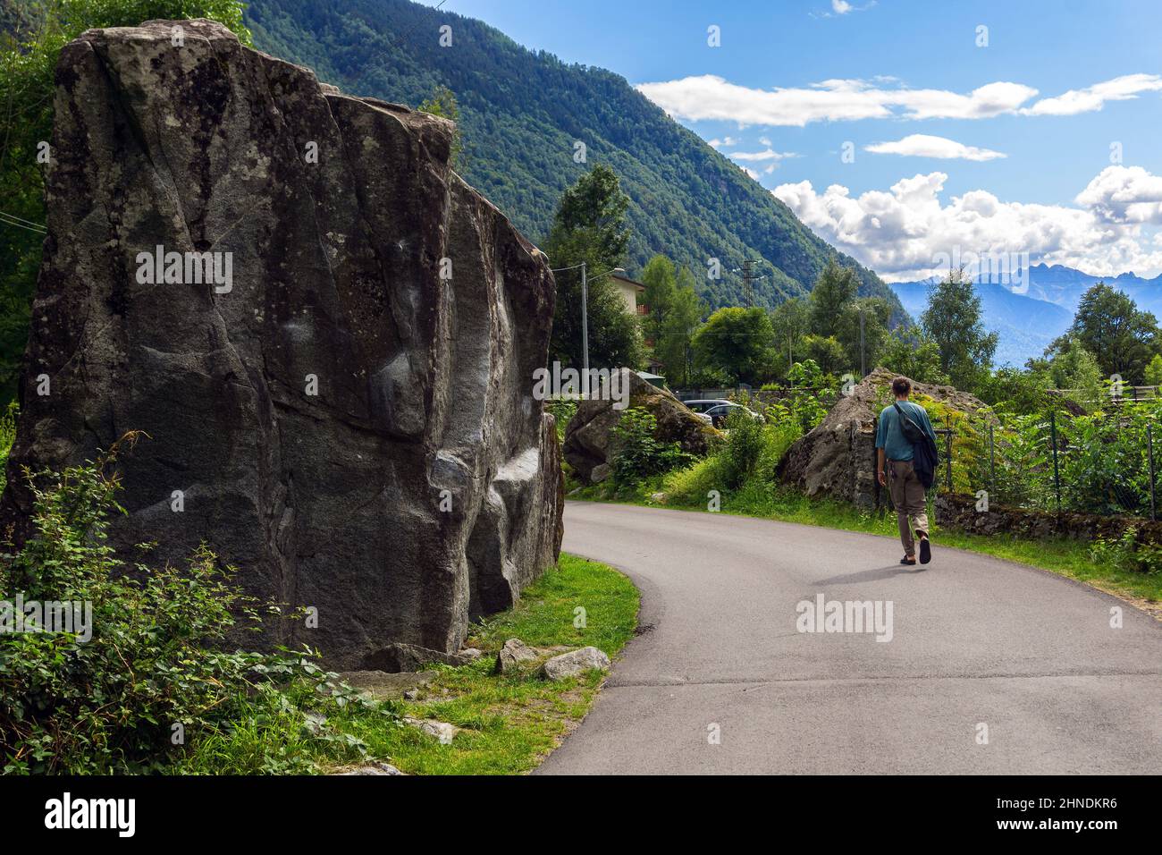 Italia, Lombardia, Valtellina, Val Masino Foto Stock