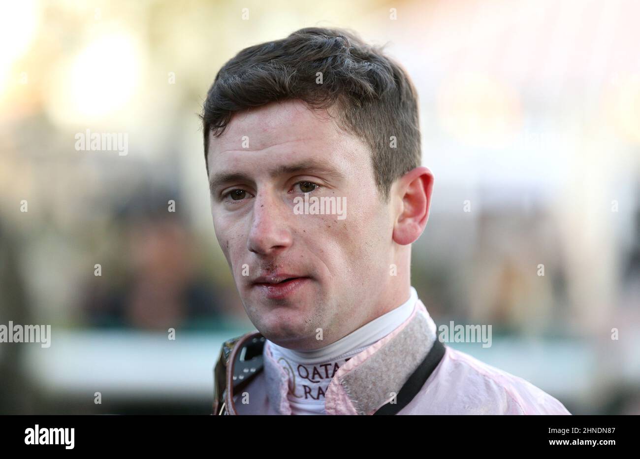 Foto di archivio datata 15-10-2021 di Jockey Oisin Murphy. Oisin Murphy comparirà davanti al panel disciplinare indipendente della British Horseracing Authority martedì per rispondere alle accuse relative ad una violazione dei protocolli di Covid e due volte test positivi per l'alcol al di sopra dei livelli consentiti sull'ippodromo. Data di emissione: Mercoledì 16 febbraio 2022. Foto Stock