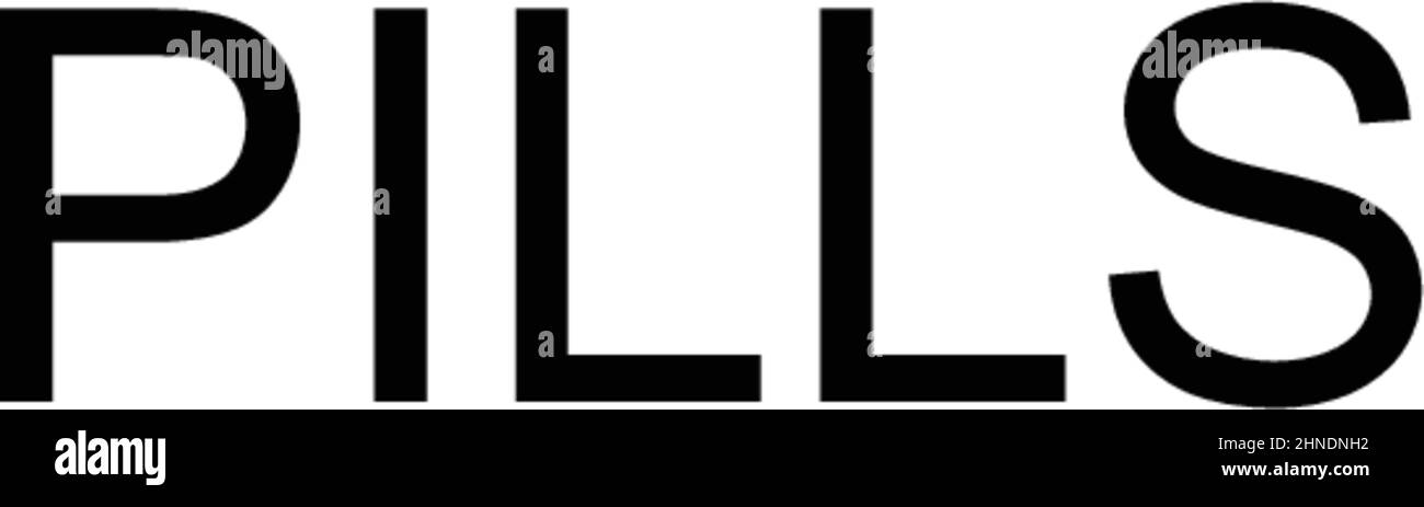 Pills semplice icona vettoriale. Modello di disegno del simbolo di illustrazione per l'elemento dell'interfaccia utente mobile Web. Illustrazione Vettoriale