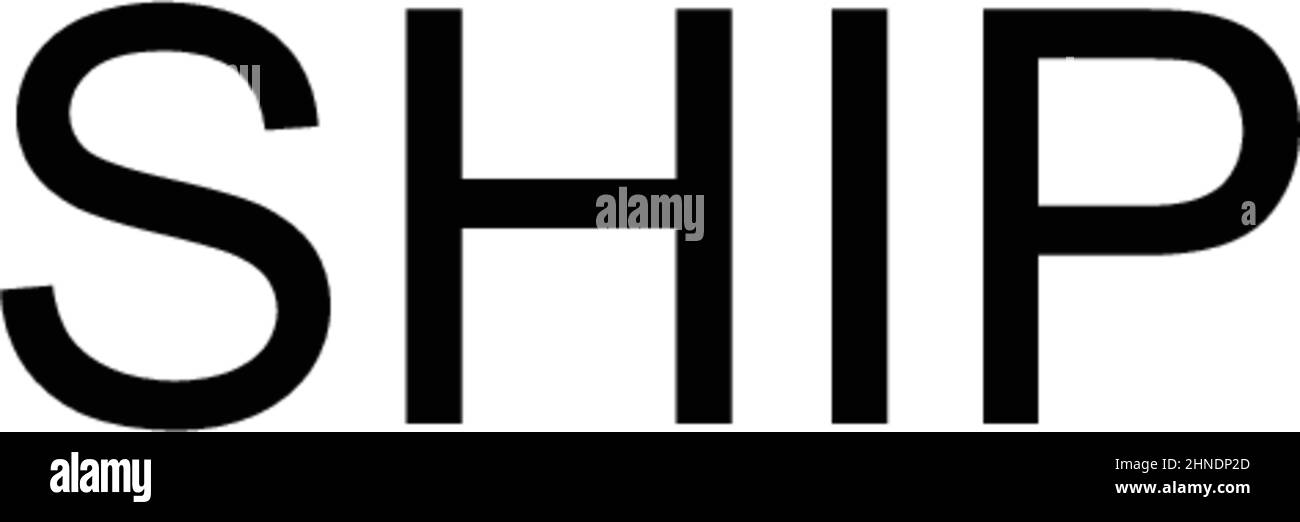 Icona Ship Simple Vector. Modello di disegno del simbolo di illustrazione per l'elemento dell'interfaccia utente mobile Web. Illustrazione Vettoriale