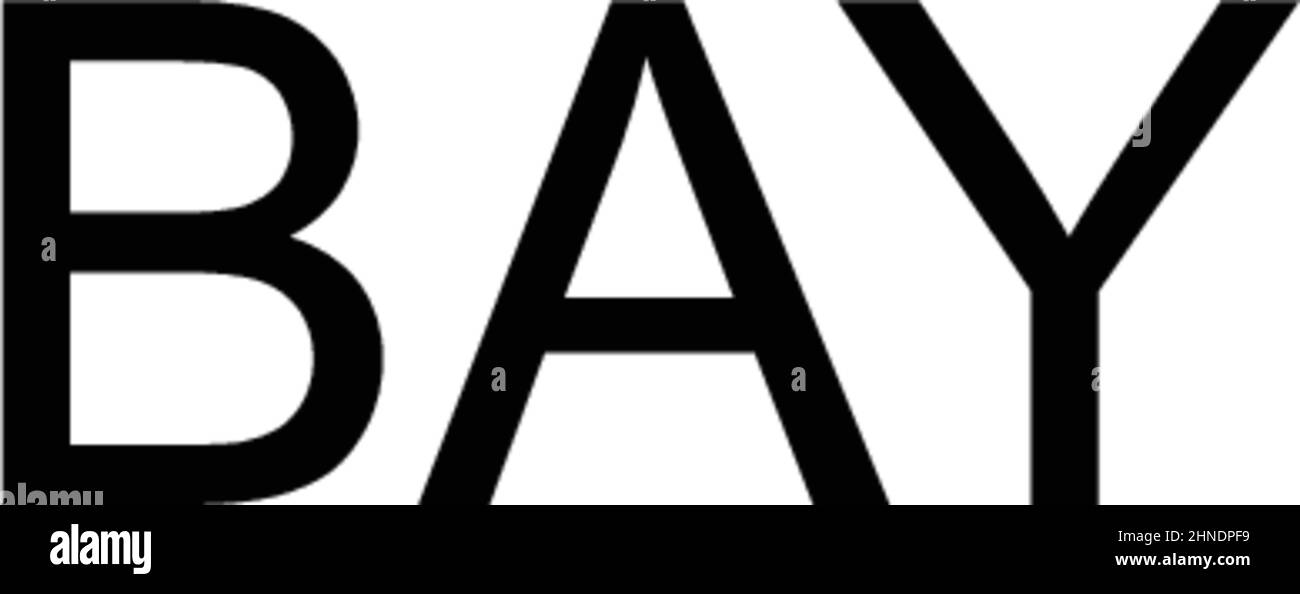 Icona vettore Bay Simple. Modello di disegno del simbolo di illustrazione per l'elemento dell'interfaccia utente mobile Web. Illustrazione Vettoriale