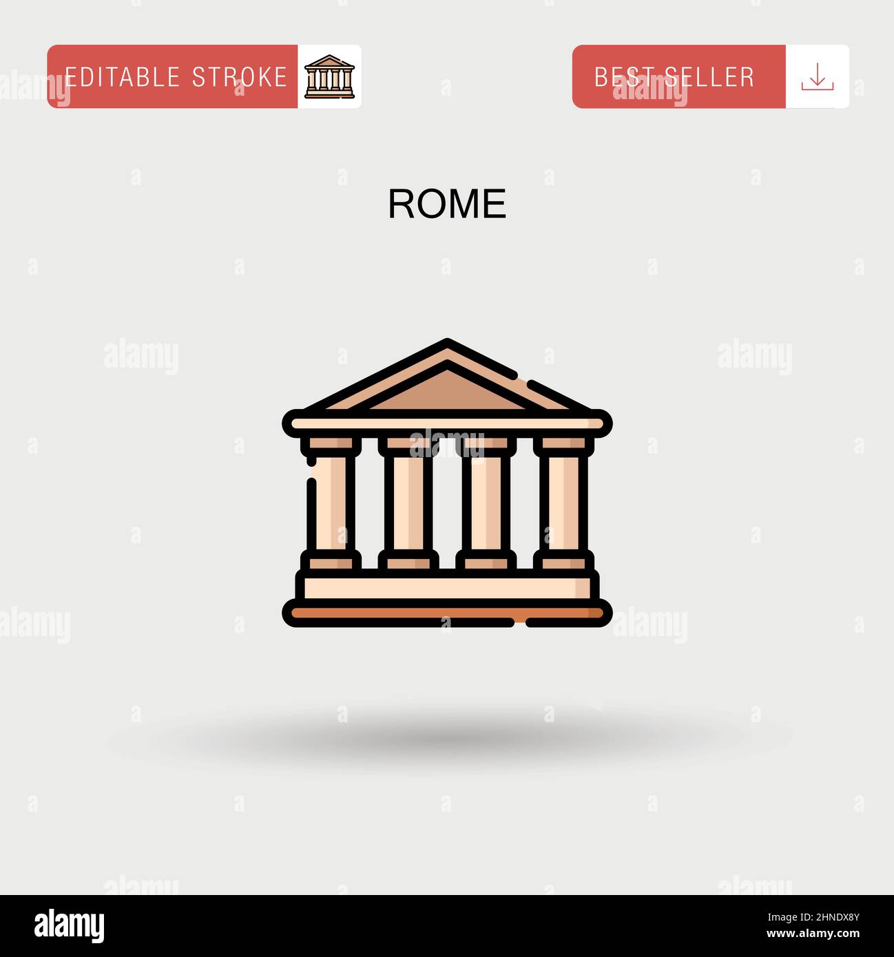 Roma semplice icona vettoriale. Illustrazione Vettoriale