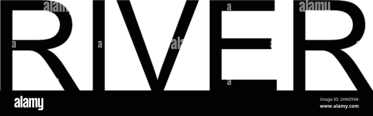 Icona vettoriale River Simple. Modello di disegno del simbolo di illustrazione per l'elemento dell'interfaccia utente mobile Web. Illustrazione Vettoriale