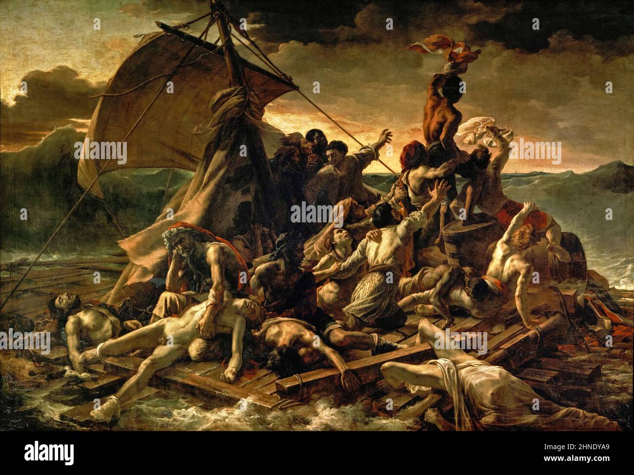 Theodore Gericault, la zattera della Medusa, pittura, olio su tela, 1818-1819 Foto Stock