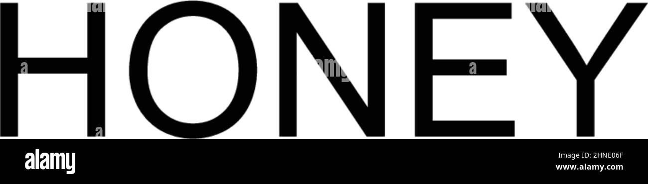 Miele semplice icona vettoriale. Modello di disegno del simbolo di illustrazione per l'elemento dell'interfaccia utente mobile Web. Illustrazione Vettoriale