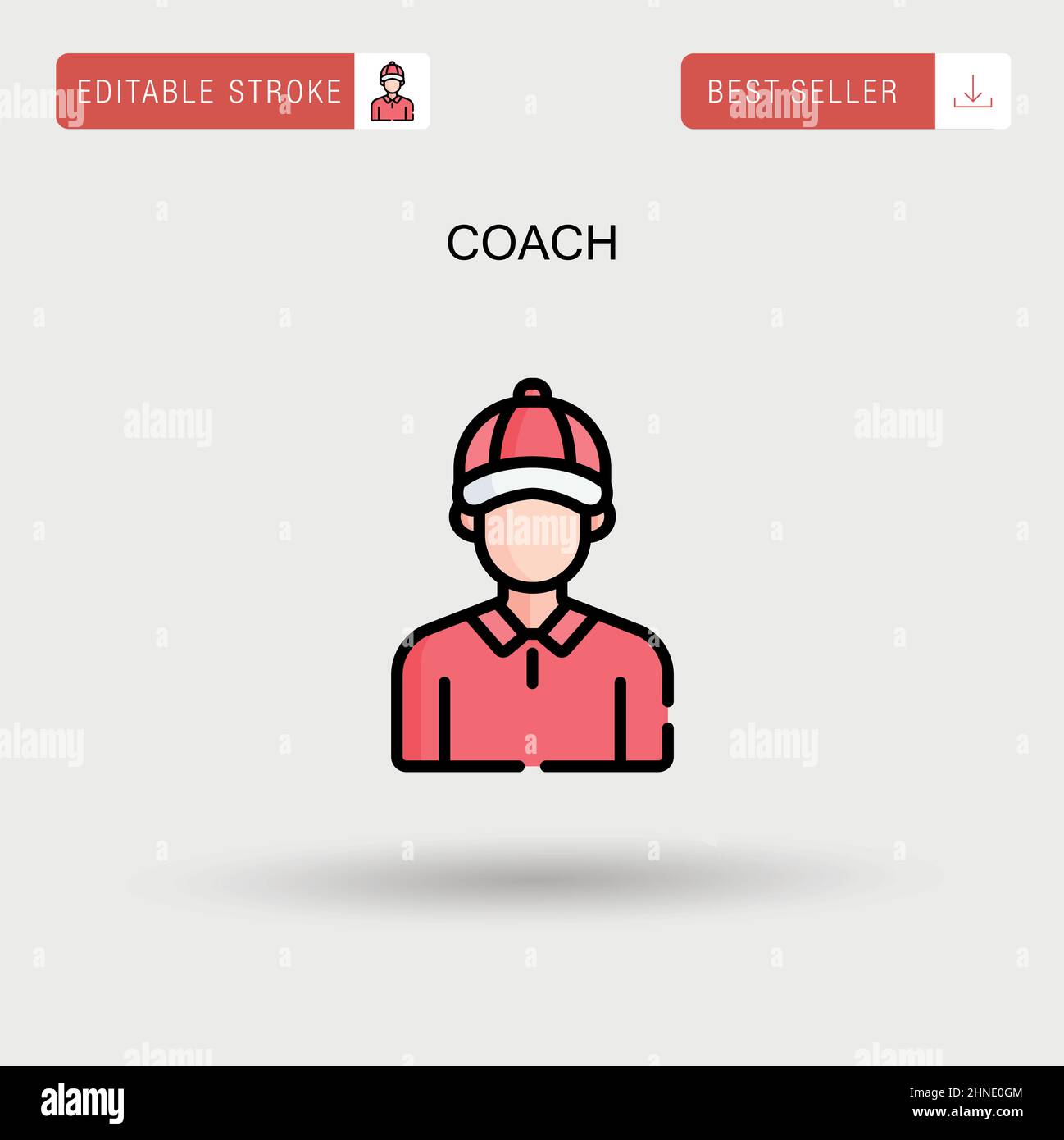 Icona vettore semplice allenatore. Illustrazione Vettoriale