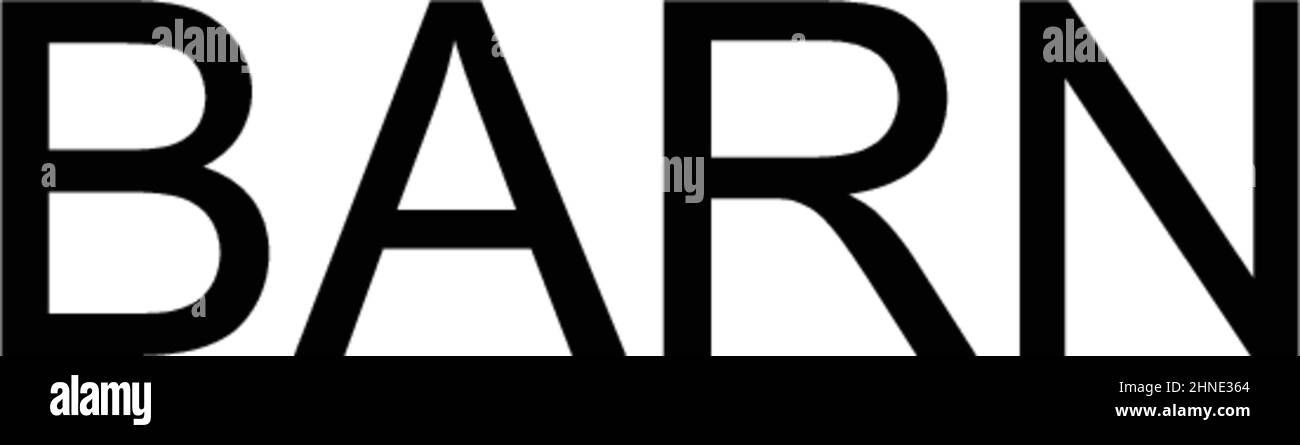 Icona vettore semplice fienile. Modello di disegno del simbolo di illustrazione per l'elemento dell'interfaccia utente mobile Web. Illustrazione Vettoriale