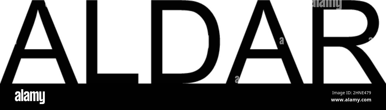 Icona di Aldar Simple Vector. Modello di disegno del simbolo di illustrazione per l'elemento dell'interfaccia utente mobile Web. Illustrazione Vettoriale
