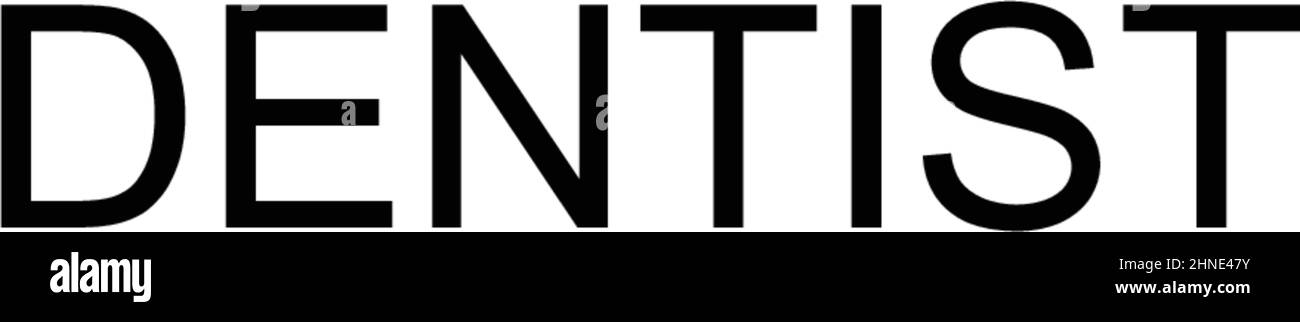 Icona vettore semplice dentista. Modello di disegno del simbolo di illustrazione per l'elemento dell'interfaccia utente mobile Web. Illustrazione Vettoriale