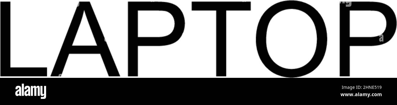 Icona vettore semplice del laptop. Modello di disegno del simbolo di illustrazione per l'elemento dell'interfaccia utente mobile Web. Illustrazione Vettoriale