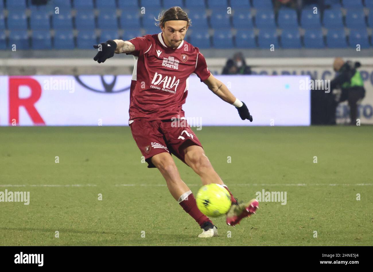 Gianluca di Chiara (Reggina 1914) durante il Campionato Italiano di Calcio BKT 2021/2022 Spal Vs. Reggina 1914 allo stadio Paolo Mazza, Ferr Foto Stock