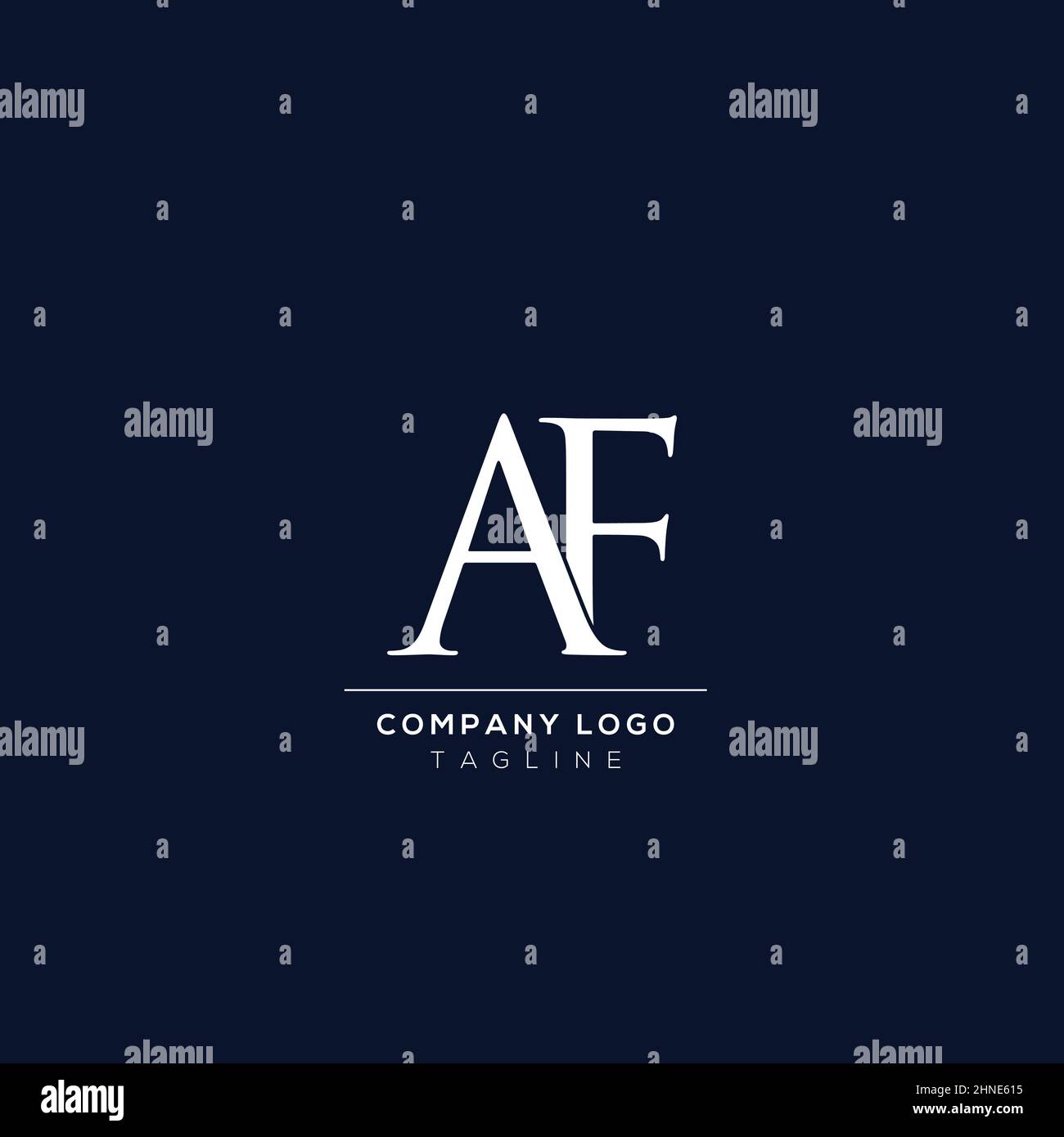 Luxury Modern AF Initial Letter Business Logo Design Alphabet icona Vector Symbol. Illustrazione Vettoriale