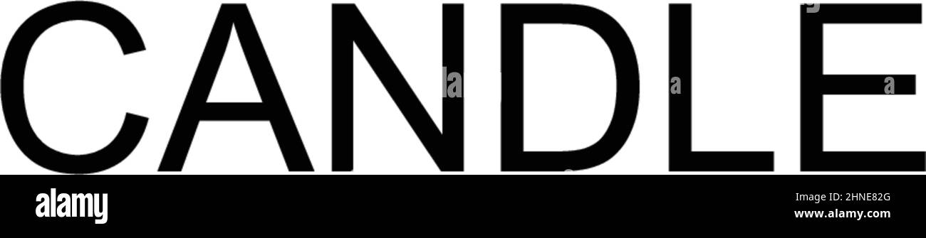 Candela semplice icona vettoriale. Modello di disegno del simbolo di illustrazione per l'elemento dell'interfaccia utente mobile Web. Illustrazione Vettoriale