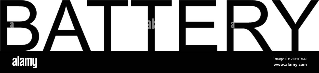 Icona vettore batteria semplice. Modello di disegno del simbolo di illustrazione per l'elemento dell'interfaccia utente mobile Web. Illustrazione Vettoriale