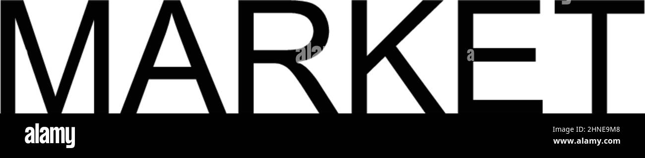 Mercato semplice icona vettoriale. Modello di disegno del simbolo di illustrazione per l'elemento dell'interfaccia utente mobile Web. Illustrazione Vettoriale