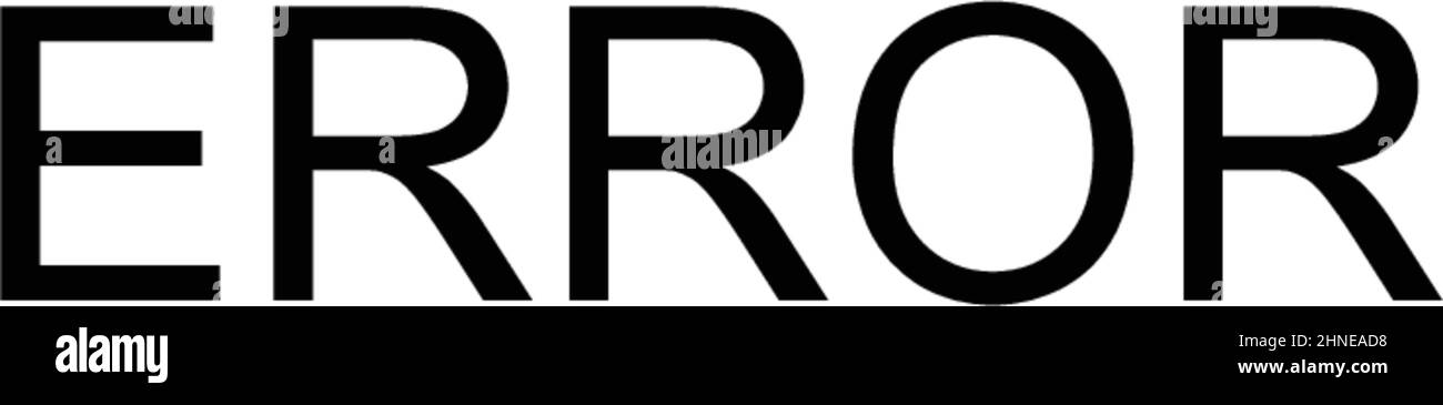 Errore icona vettore semplice. Modello di disegno del simbolo di illustrazione per l'elemento dell'interfaccia utente mobile Web. Illustrazione Vettoriale