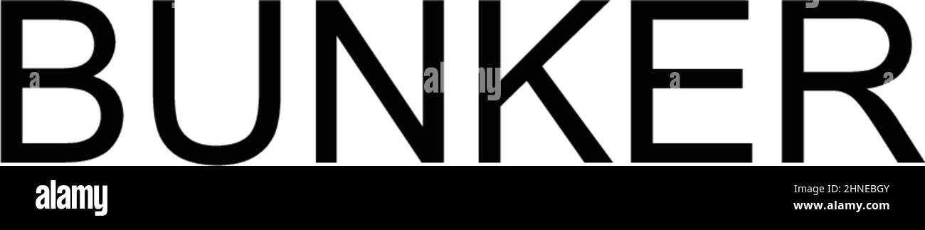 Bunker semplice vettore icona. Modello di disegno del simbolo di illustrazione per l'elemento dell'interfaccia utente mobile Web. Illustrazione Vettoriale