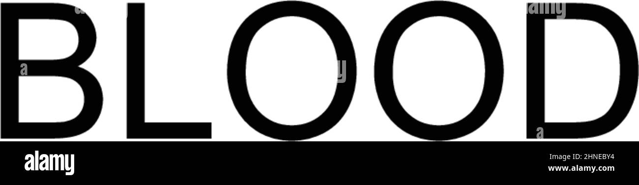 Icona del vettore sangue semplice. Modello di disegno del simbolo di illustrazione per l'elemento dell'interfaccia utente mobile Web. Illustrazione Vettoriale