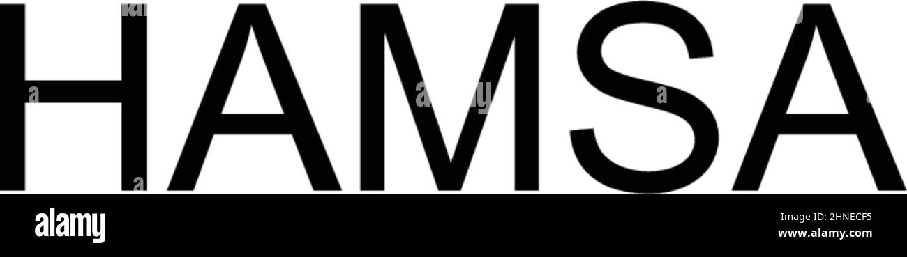 Icona vettore semplice HAMSA. Modello di disegno del simbolo di illustrazione per l'elemento dell'interfaccia utente mobile Web. Illustrazione Vettoriale