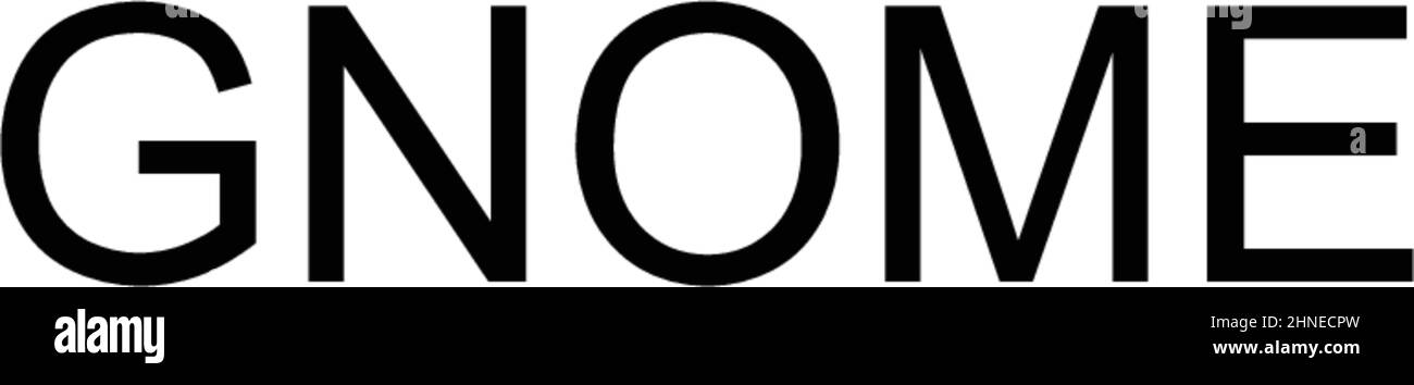 Icona vettore semplice GNOME. Modello di disegno del simbolo di illustrazione per l'elemento dell'interfaccia utente mobile Web. Illustrazione Vettoriale