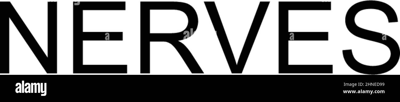 Nervi semplice icona vettoriale. Modello di disegno del simbolo di illustrazione per l'elemento dell'interfaccia utente mobile Web. Illustrazione Vettoriale